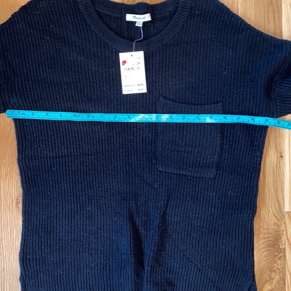 NWOT Madewell Thompson Pocket Pullover Sweater in True Black - Picture 8 of 9